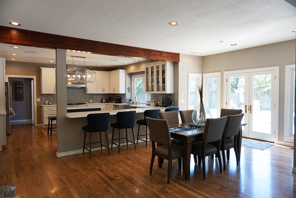 open concept dining room and kitchen